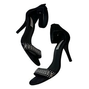 STEVE MADDEN Canastel Black Stiletto Ankle Strap Sandals Sz 8